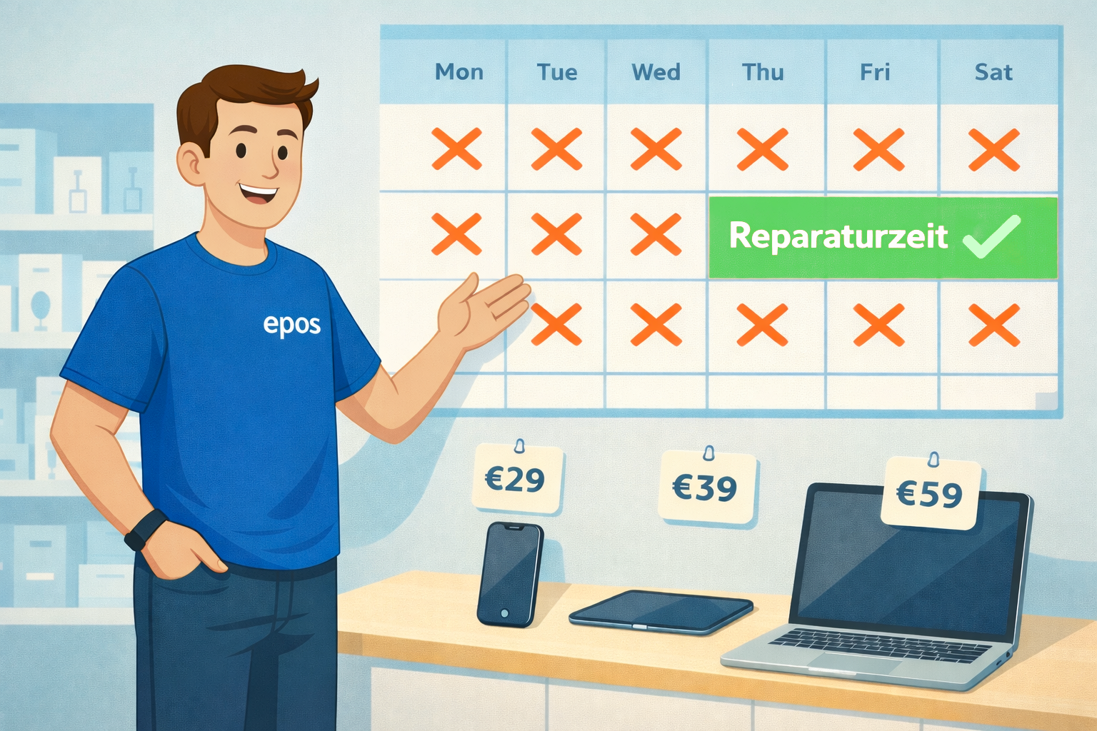 Ein Preis. Für die gesamte Reparaturzeit.