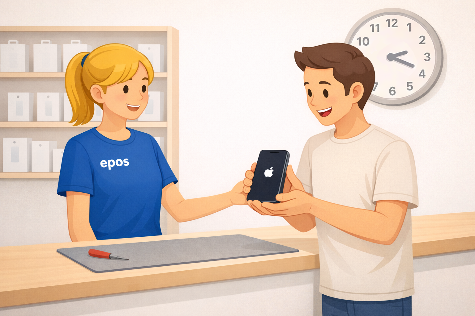 Heute kaputt. Heute wieder fertig repariert.